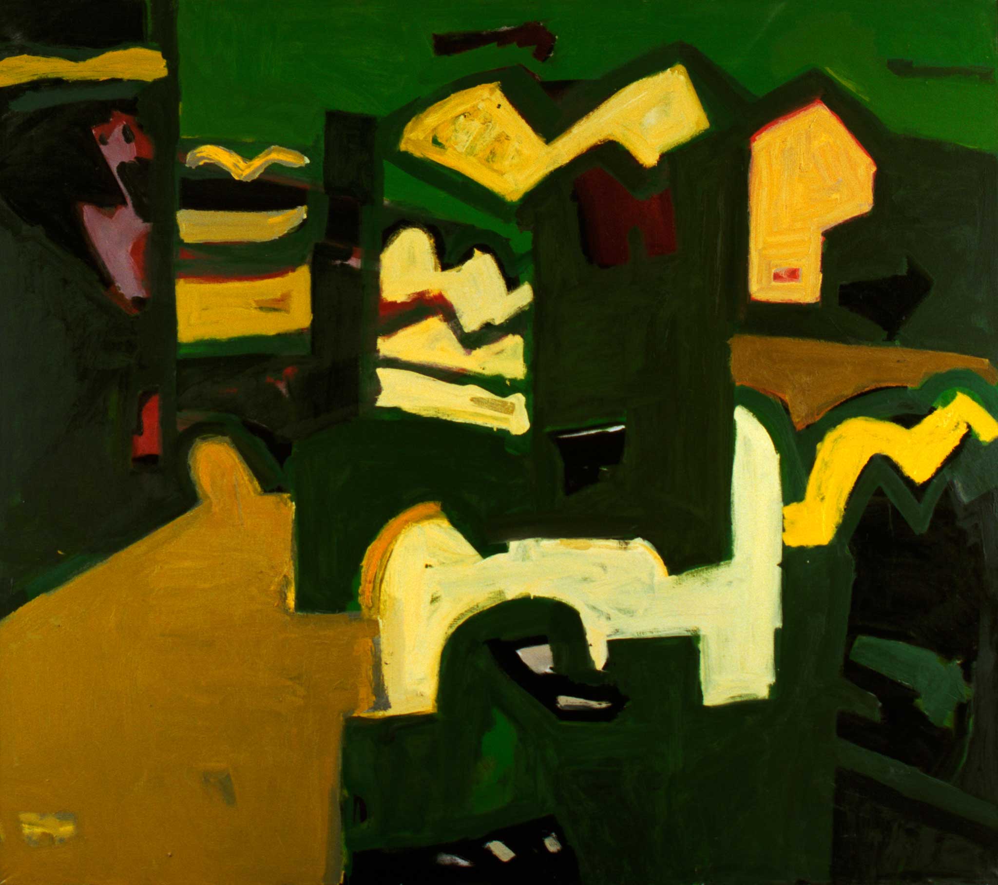 HERE COMES AN EVENING  oil , canvas  160 x 170 cm  1996
