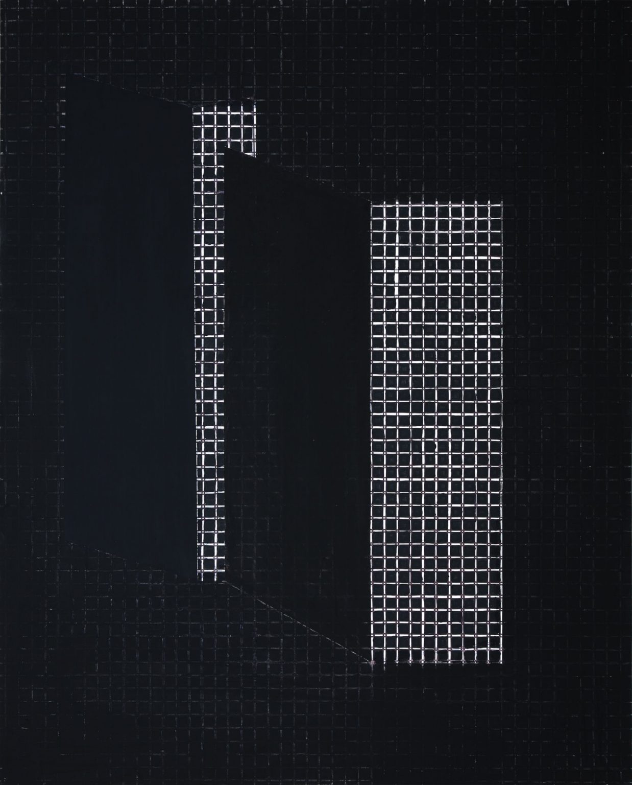 BLACK SPACE VIBRATION, part 3,  acrylic, canvas  180 x 145 cm  2019
