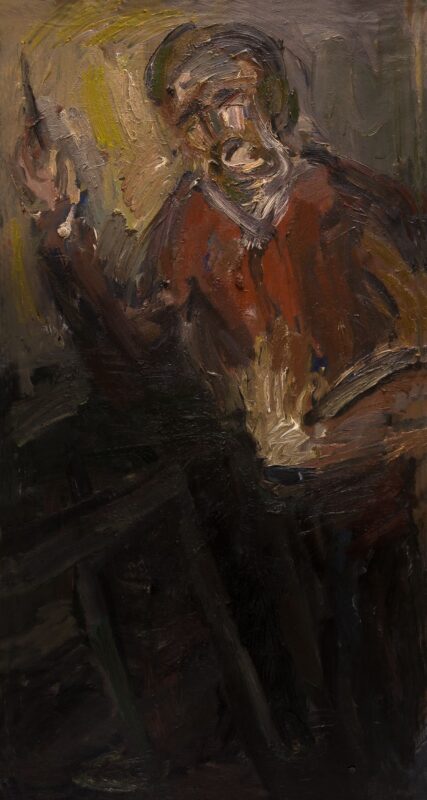 SELF PORTRAIT  oil, canvas  142 x 65 cm    1972