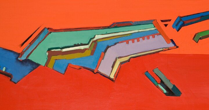RED LANDSCAPE - 1  oil, canvas 76 x172sm  2000